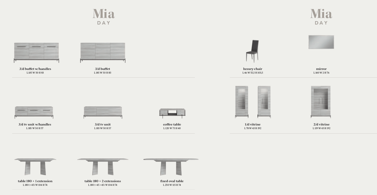 Mia Modern Italian Dining Collection by Status
