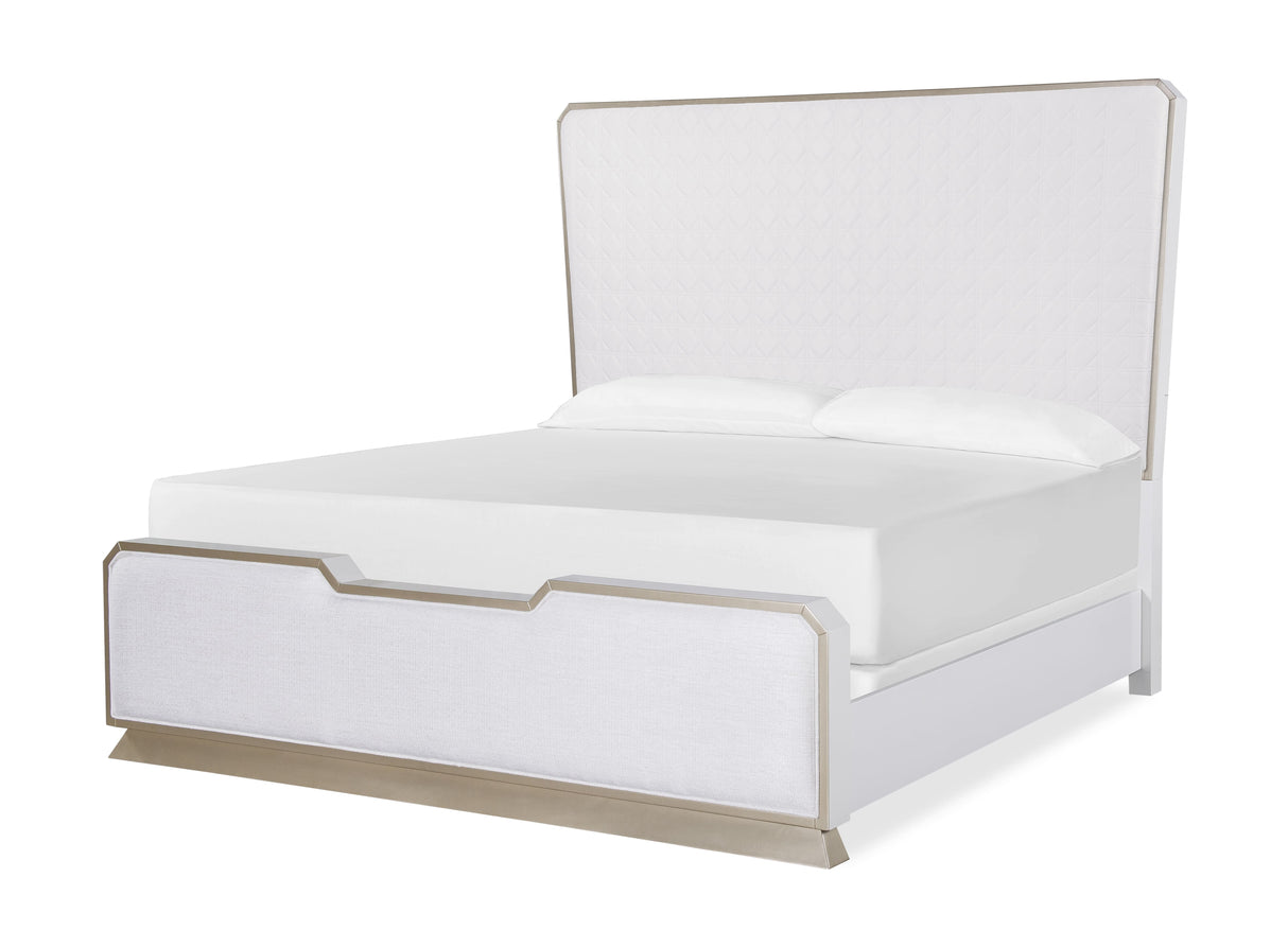 Modern Two-Tone King Dior Bedroom Set with Lift-Top Jewelry Storage