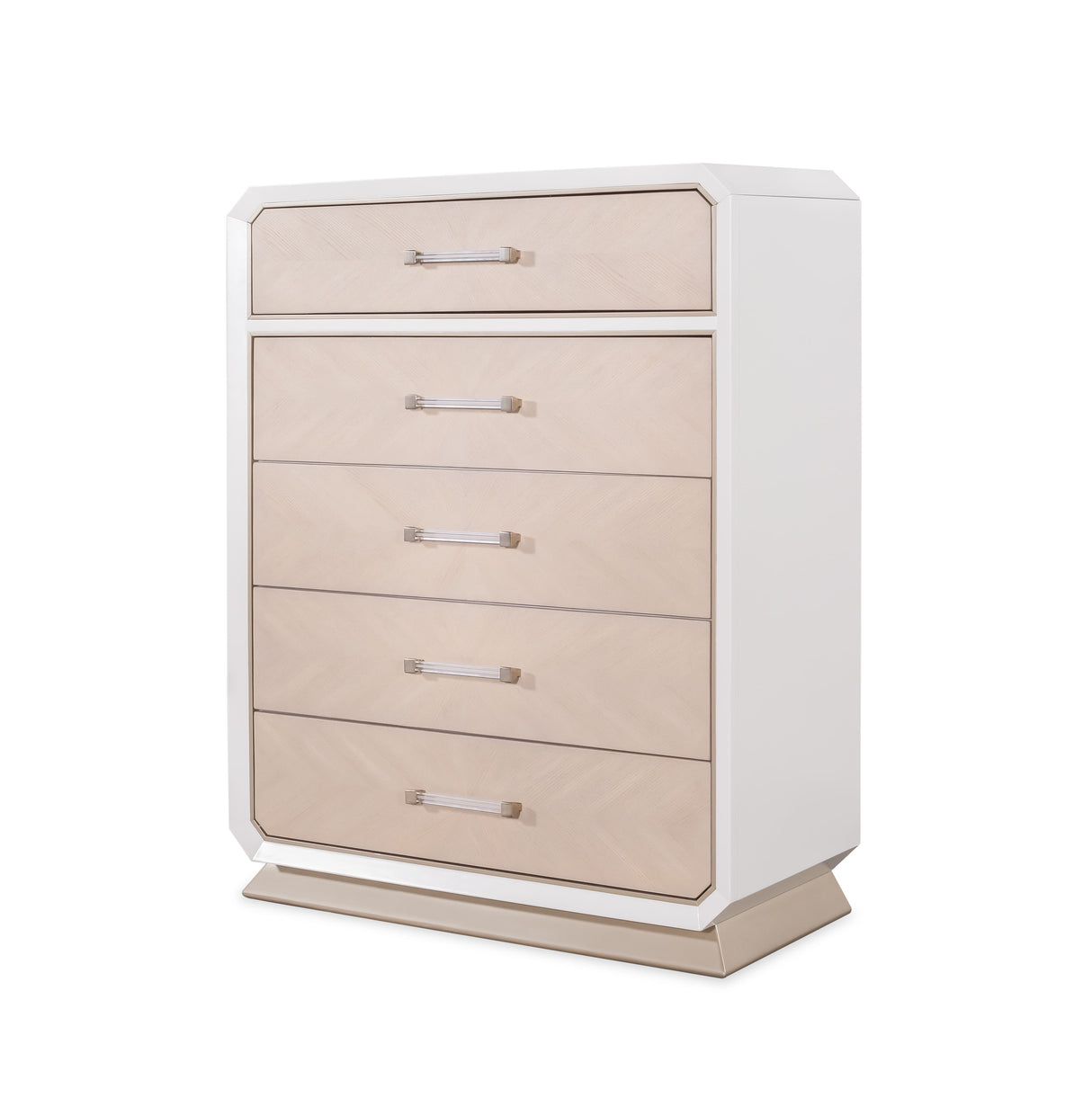 Modern Two-Tone King Dior Bedroom Set with Lift-Top Jewelry Storage