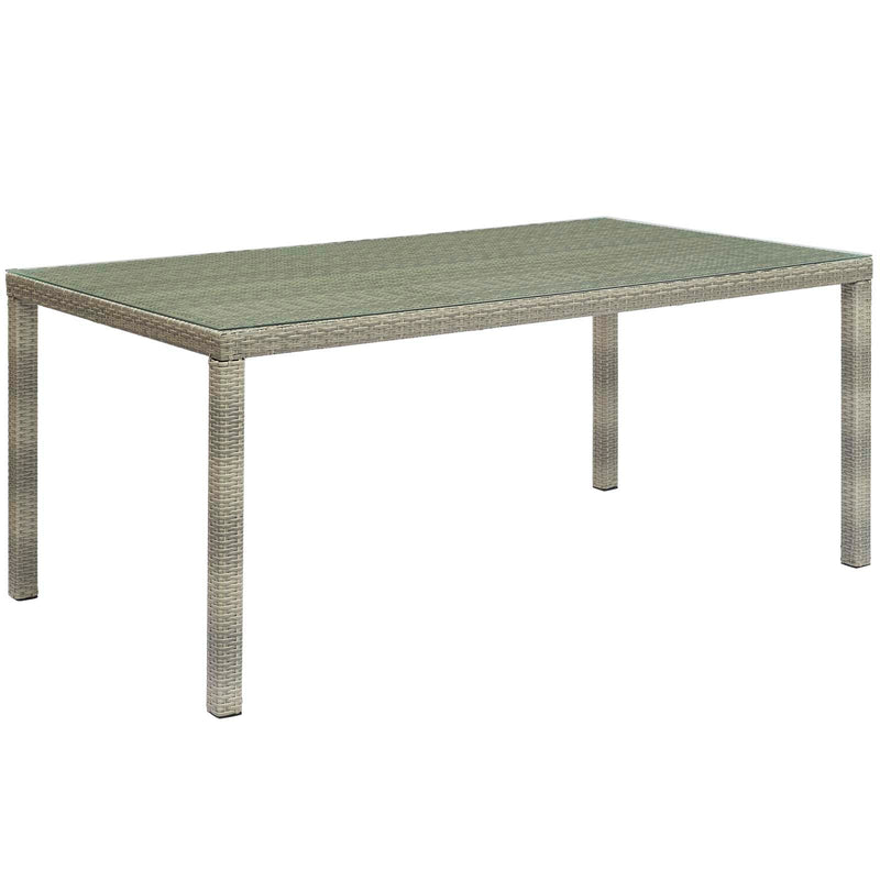Conduit Outdoor Patio Wicker Rattan Dining Table