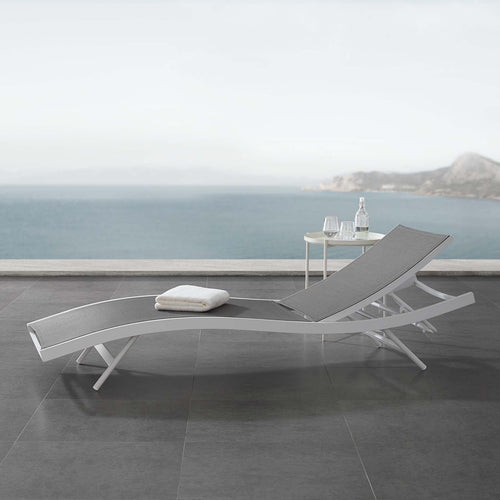 Glimpse Outdoor Patio Mesh Chaise Lounge Chair - Modern Minimalist & Weather-Resistant