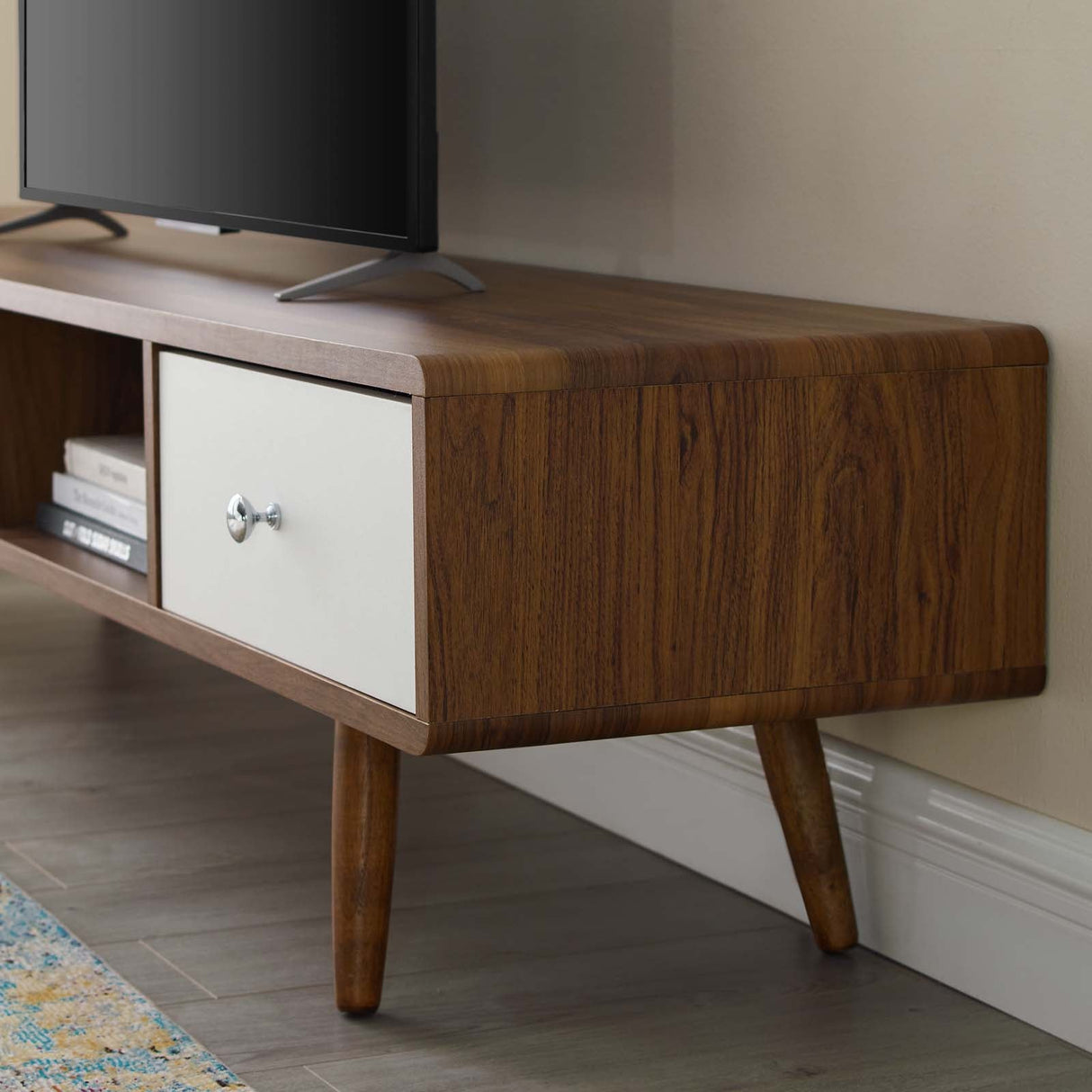 Transmit 70" Media Console Wood TV Stand - Mid-Century Modern & Entertainment Storage