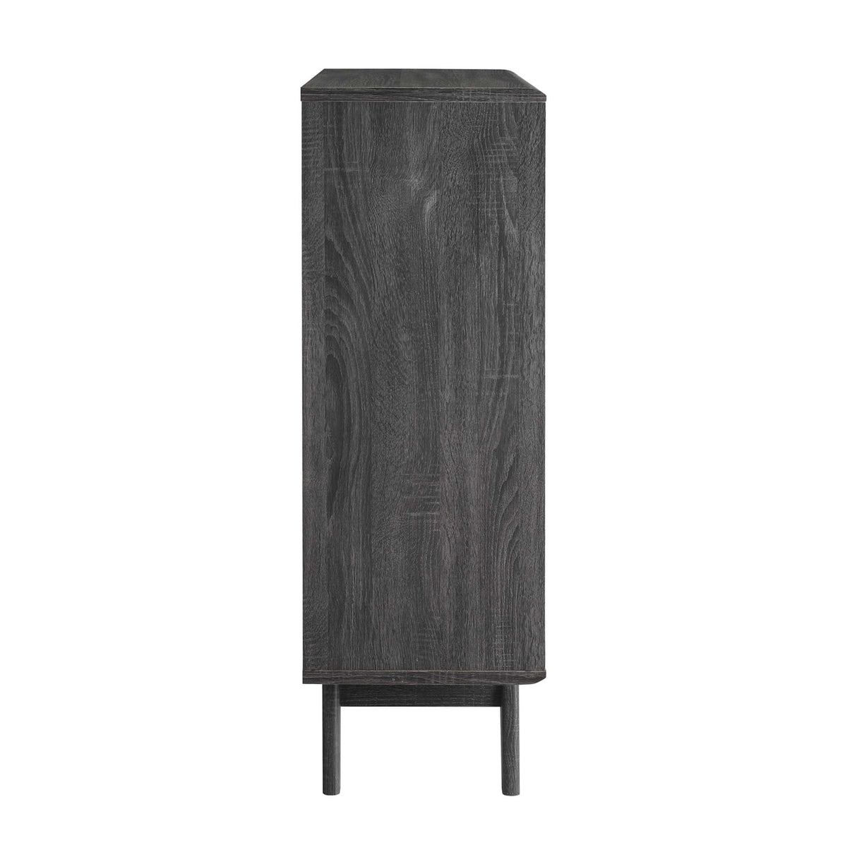 Render Three-Tier Display Storage Cabinet Stand - Mid-Century Modern & Versatile Living Room Storage