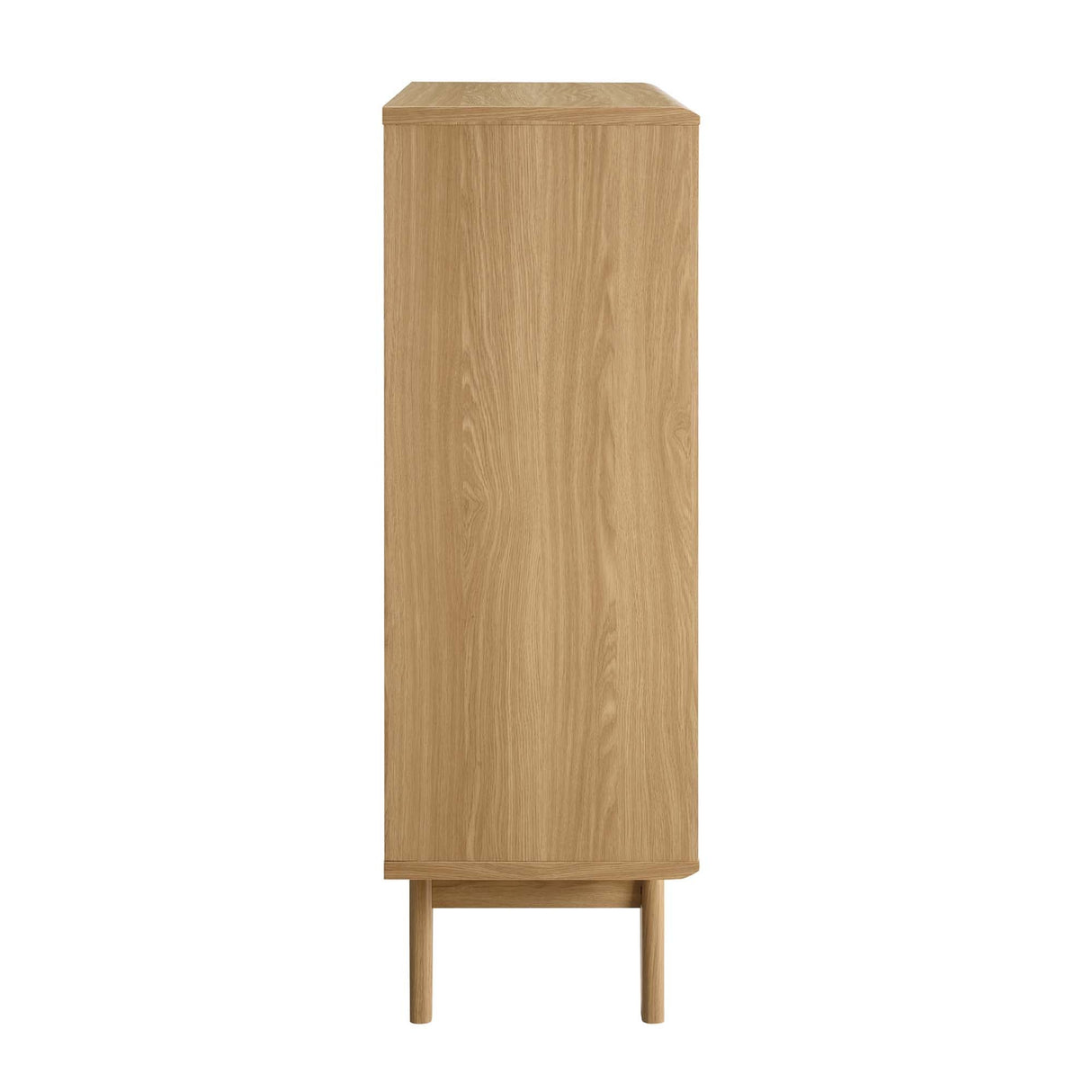 Render Three-Tier Display Storage Cabinet Stand - Mid-Century Modern & Versatile Living Room Storage