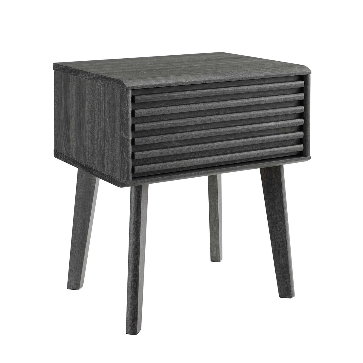 Render End Table - Mid-Century Modern Side Table with Storage Drawer