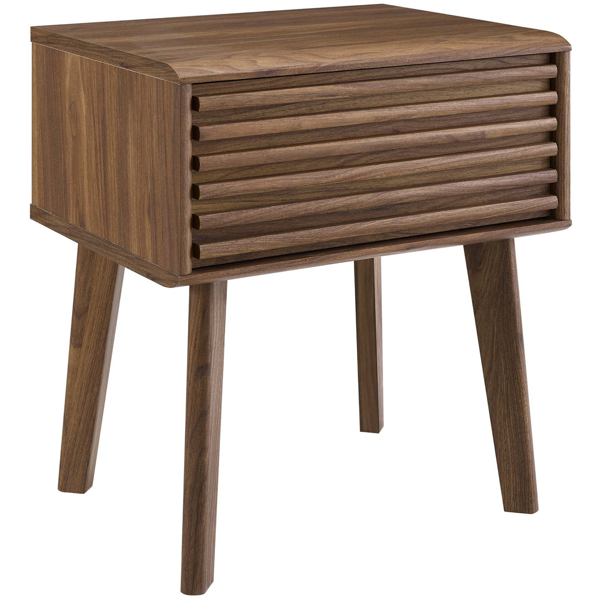 Render End Table - Mid-Century Modern Side Table with Storage Drawer