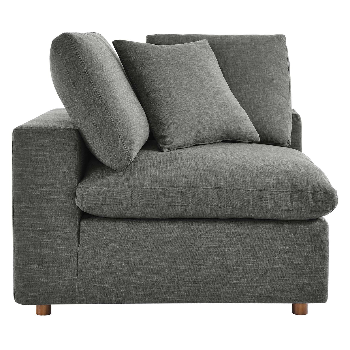 Commix Down Filled Overstuffed 2 Piece Sectional Sofa Set - Modern Cloud Aesthetic & Deep Seating Comfort