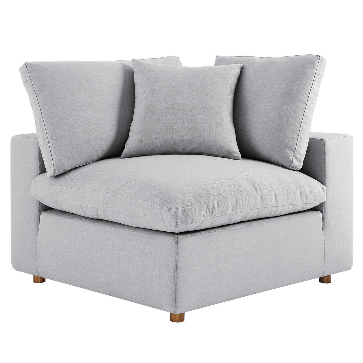 Commix Down Filled Overstuffed 2 Piece Sectional Sofa Set - Modern Cloud Aesthetic & Deep Seating Comfort
