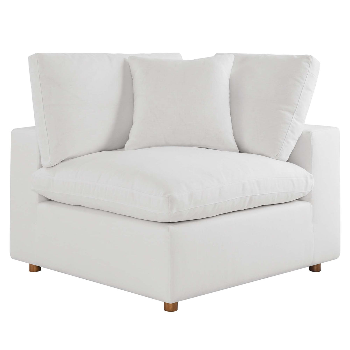 Commix Down Filled Overstuffed 2 Piece Sectional Sofa Set - Modern Cloud Aesthetic & Deep Seating Comfort