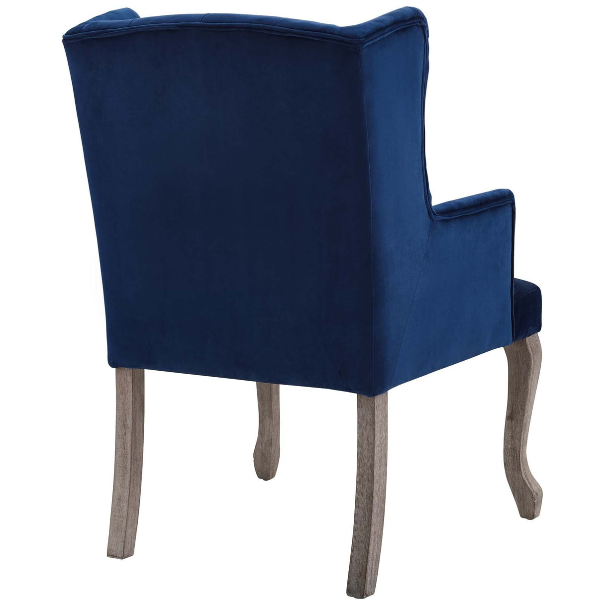 Realm French Vintage Dining Performance Velvet Armchair - Antique Wingback & Stain-Resistant