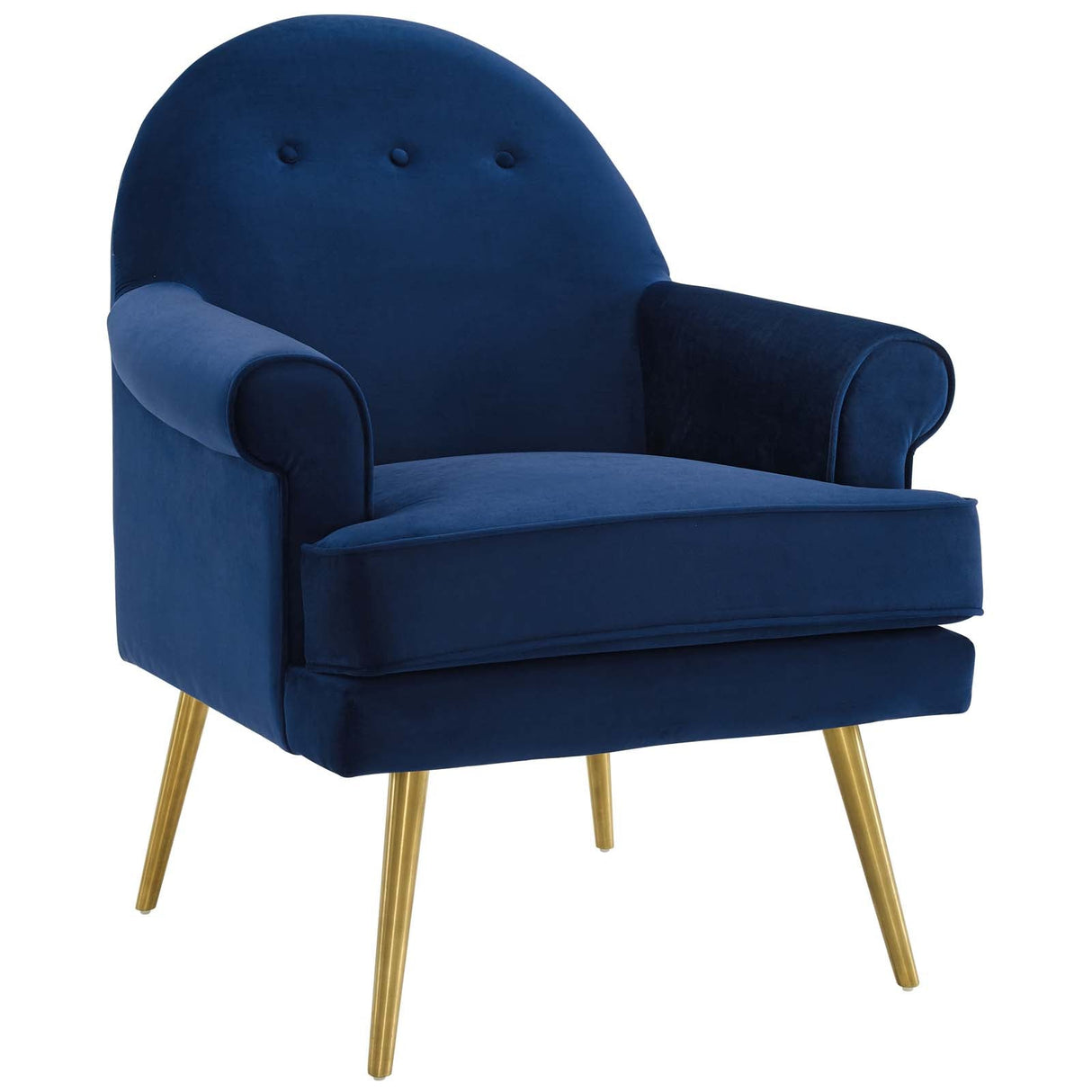 Revive Tufted Button Accent Performance Velvet Armchair - Mid-Century Modern & Stain-Resistant