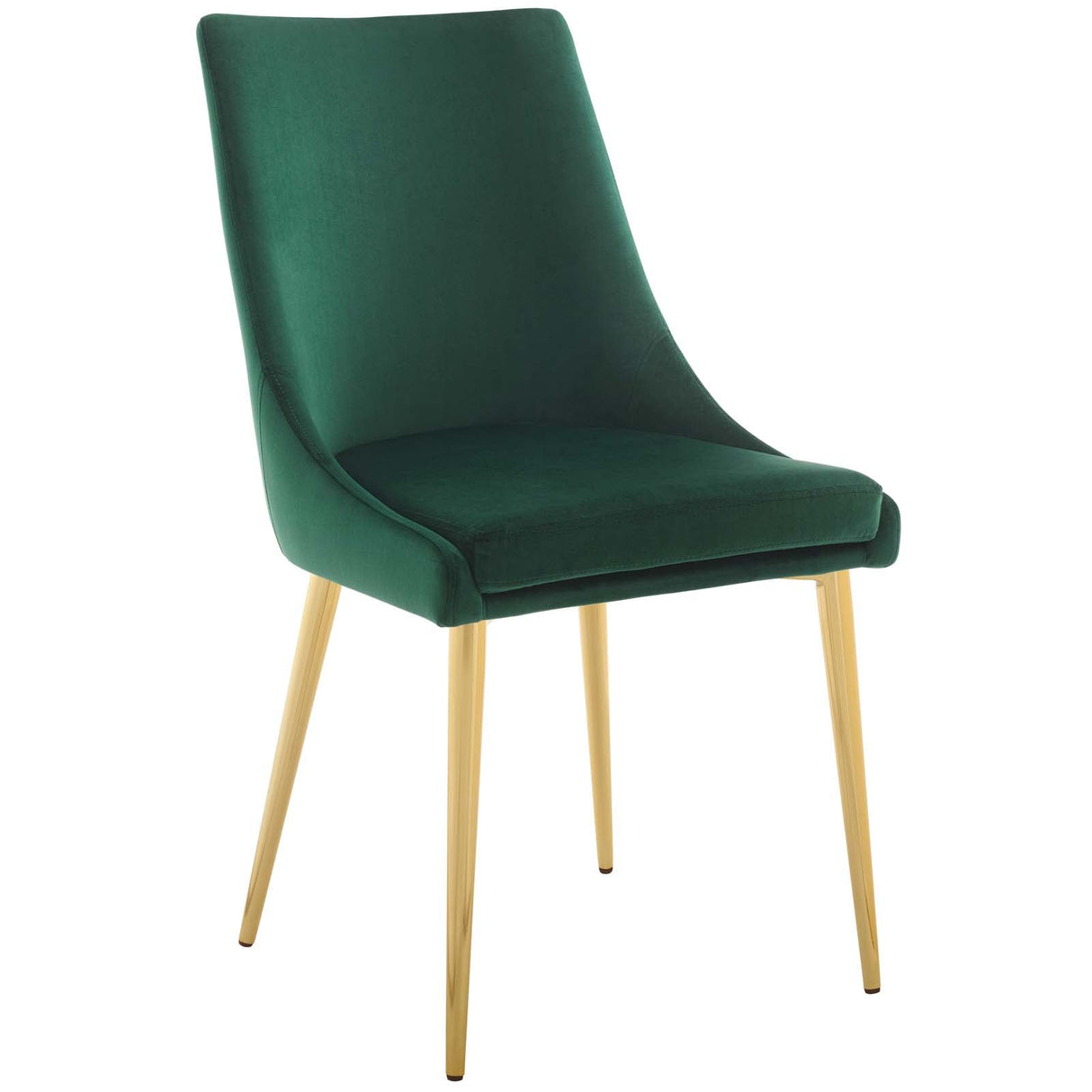 Viscount Modern Accent Performance Velvet Dining Chair - Vintage Glam & Stain-Resistant
