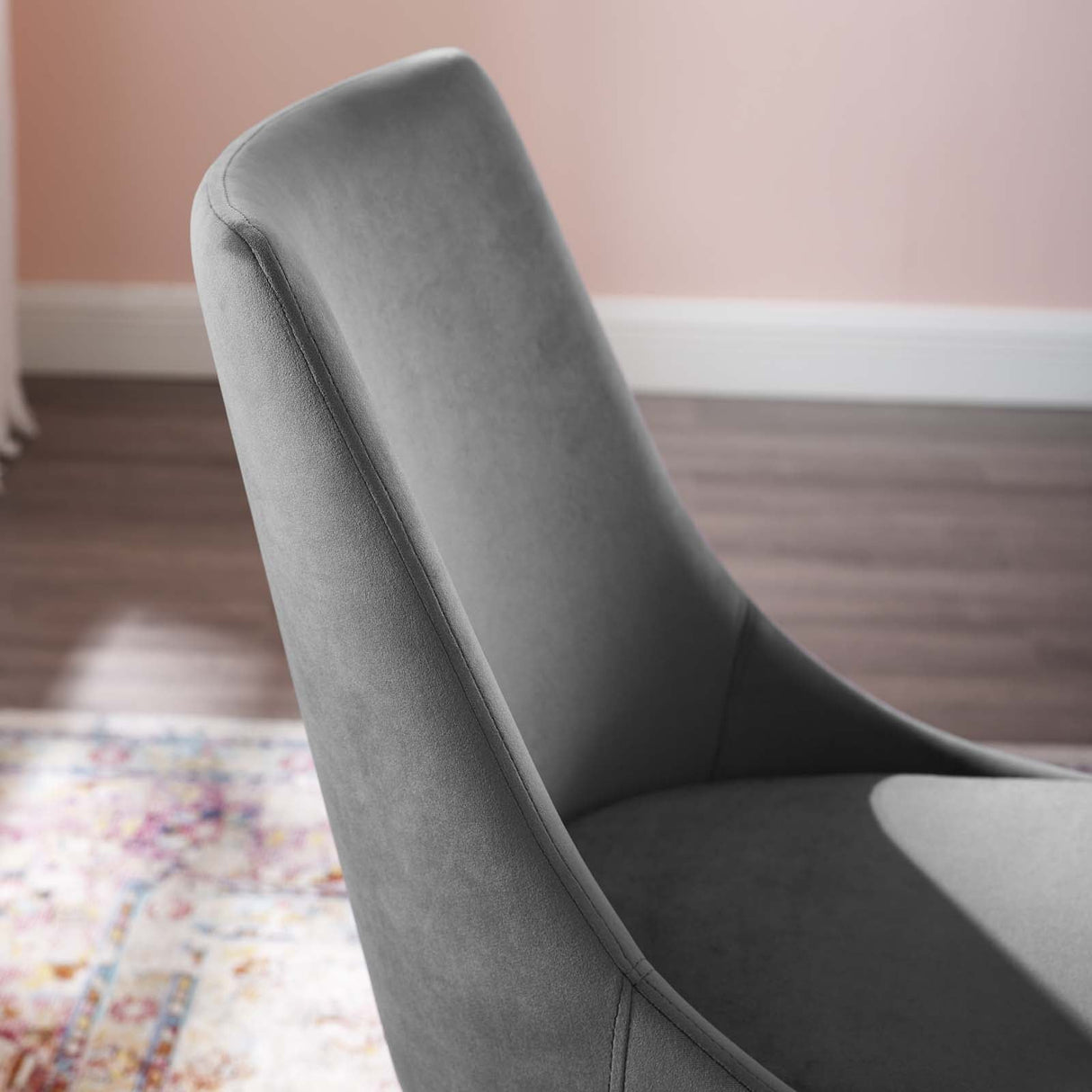 Viscount Modern Accent Performance Velvet Dining Chair - Vintage Glam & Stain-Resistant