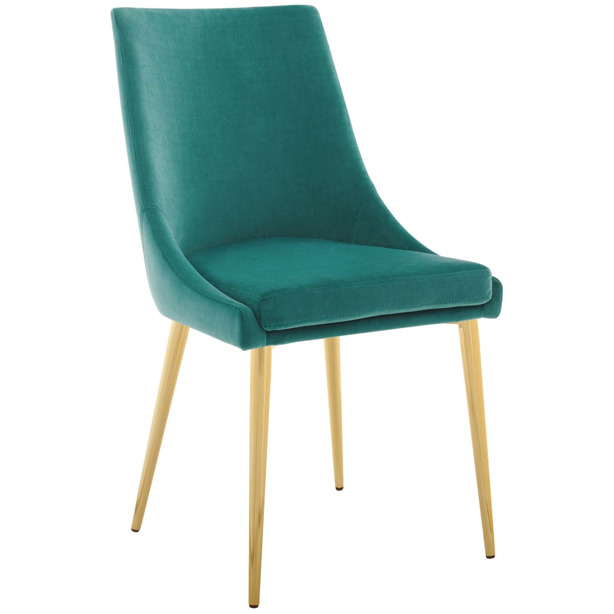 Viscount Modern Accent Performance Velvet Dining Chair - Vintage Glam & Stain-Resistant
