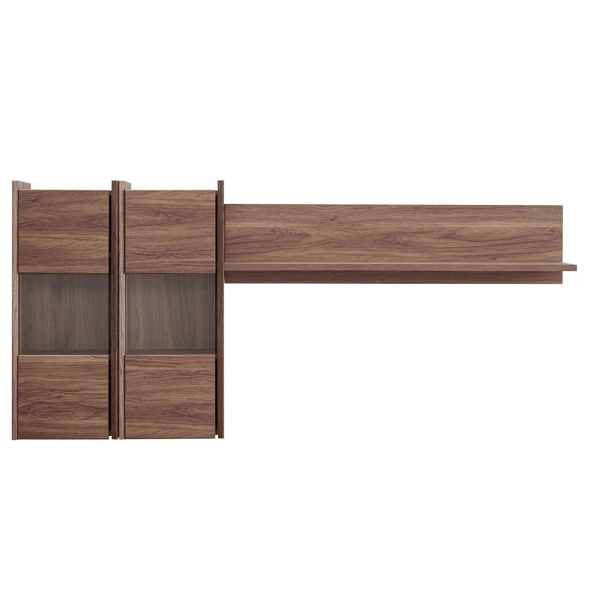 Visionary Wall Mounted Shelves - Mid-Century Modern & Walnut Grain Floating Storage