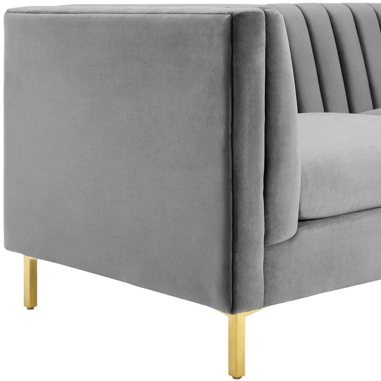 Ingenuity Channel Tufted Performance Velvet Sofa - Retro-Modern & Stain-Resistant Luxury