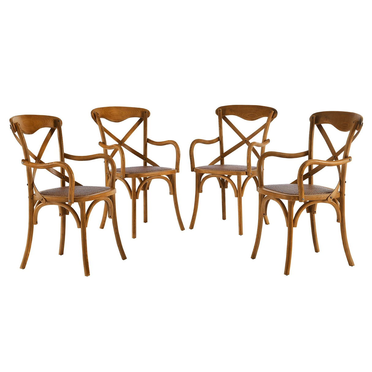 Gear Dining Armchair Set of 4 - Mid-Century Modern & Fully Assembled