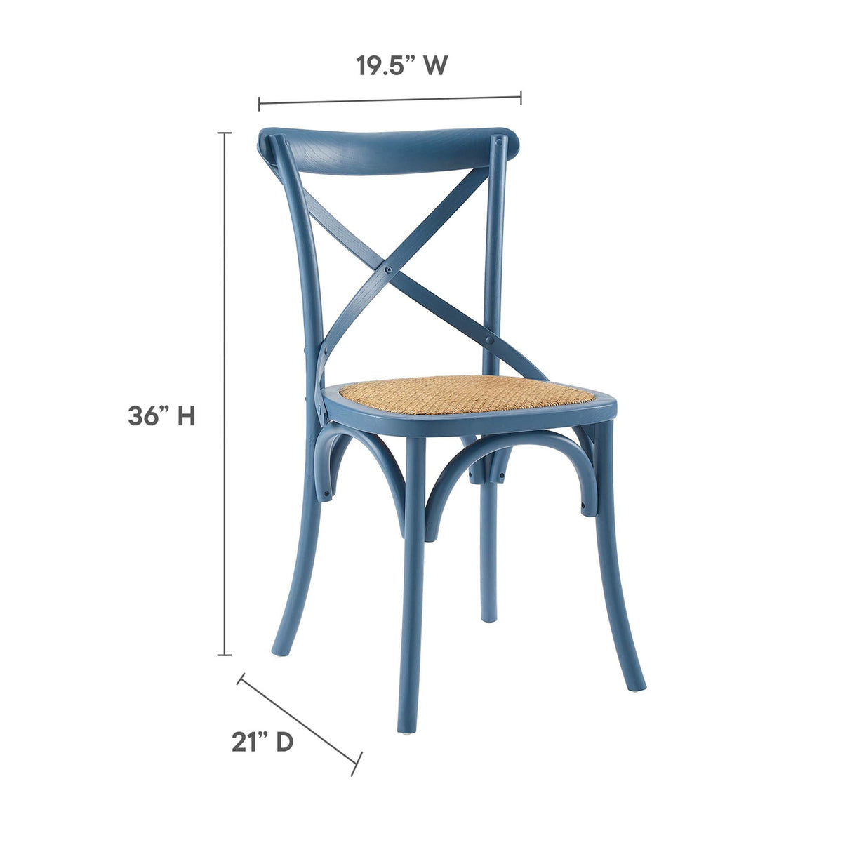 Gear Spindle Back Wood Dining Side Chair Set of 2 - Rustic Modern & Tapered Legs