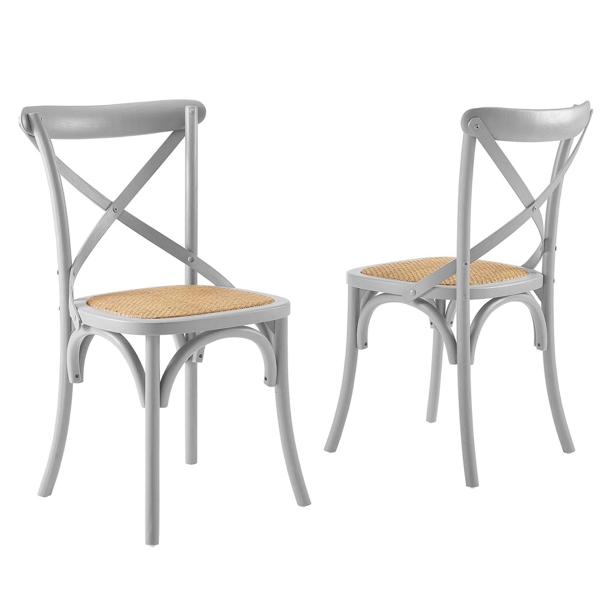 Gear Spindle Back Wood Dining Side Chair Set of 2 - Rustic Modern & Tapered Legs