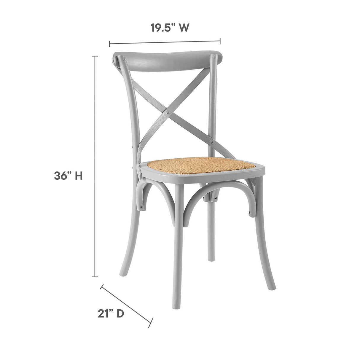 Gear Spindle Back Wood Dining Side Chair Set of 2 - Rustic Modern & Tapered Legs