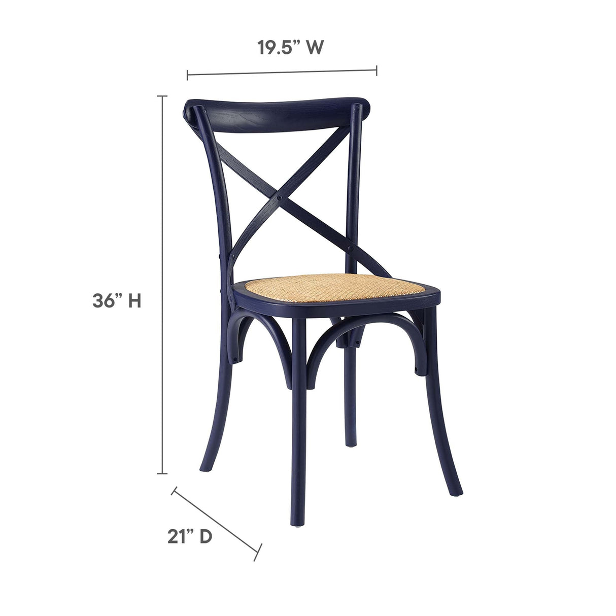 Gear Spindle Back Wood Dining Side Chair Set of 2 - Rustic Modern & Tapered Legs