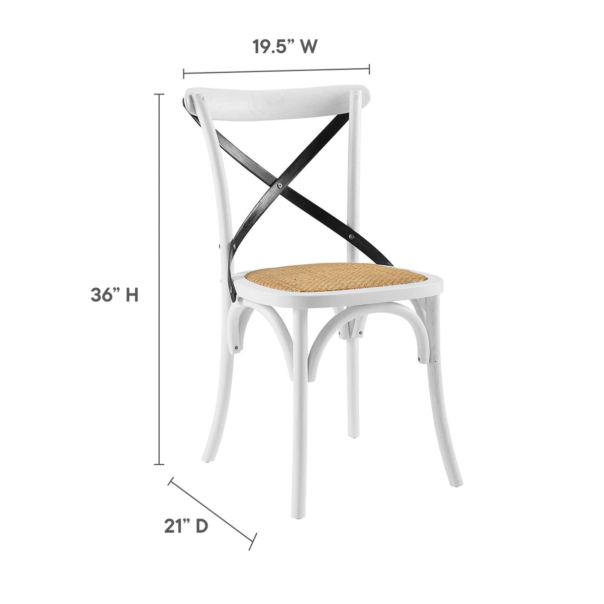 Gear Spindle Back Wood Dining Side Chair Set of 2 - Rustic Modern & Tapered Legs