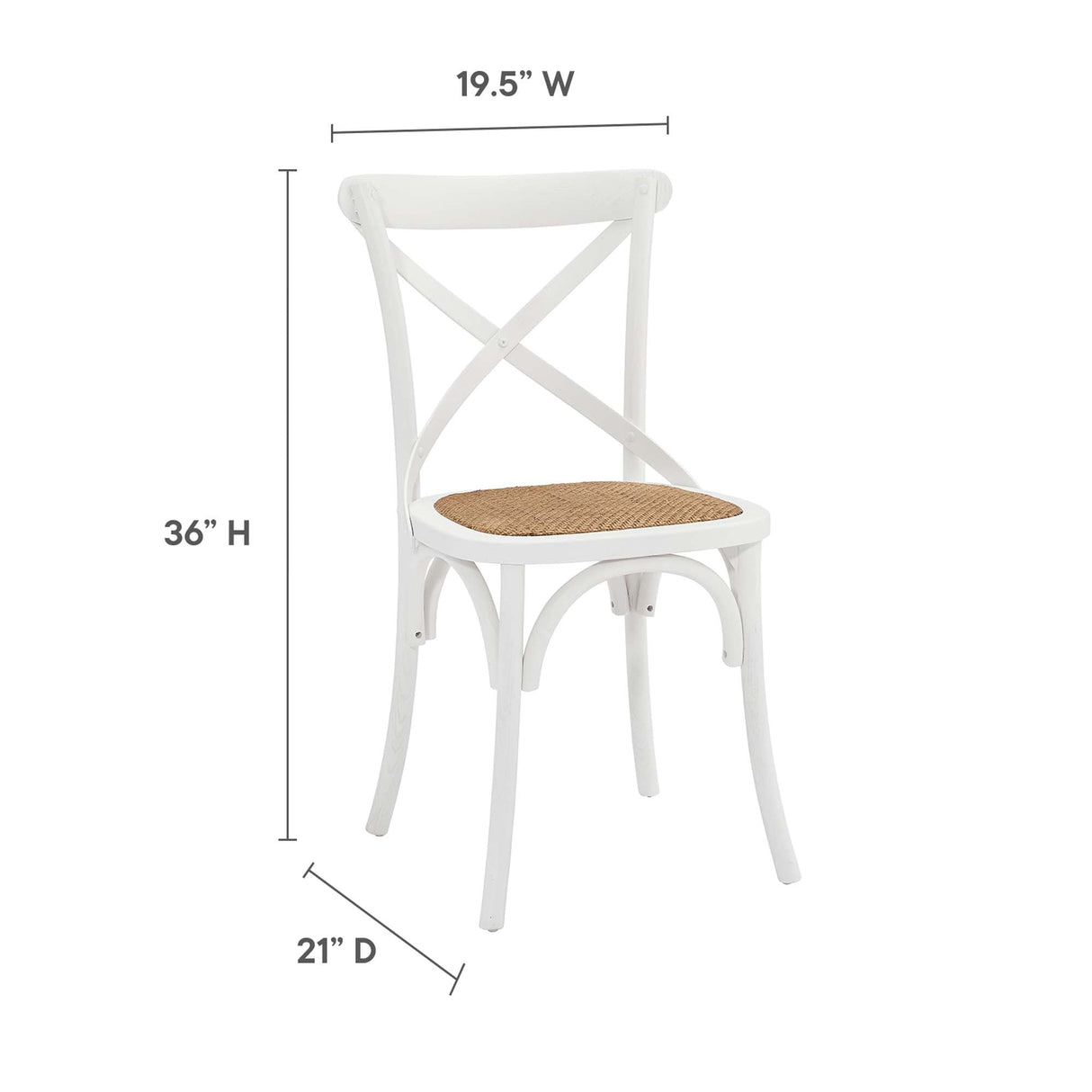 Gear Spindle Back Wood Dining Side Chair Set of 2 - Rustic Modern & Tapered Legs