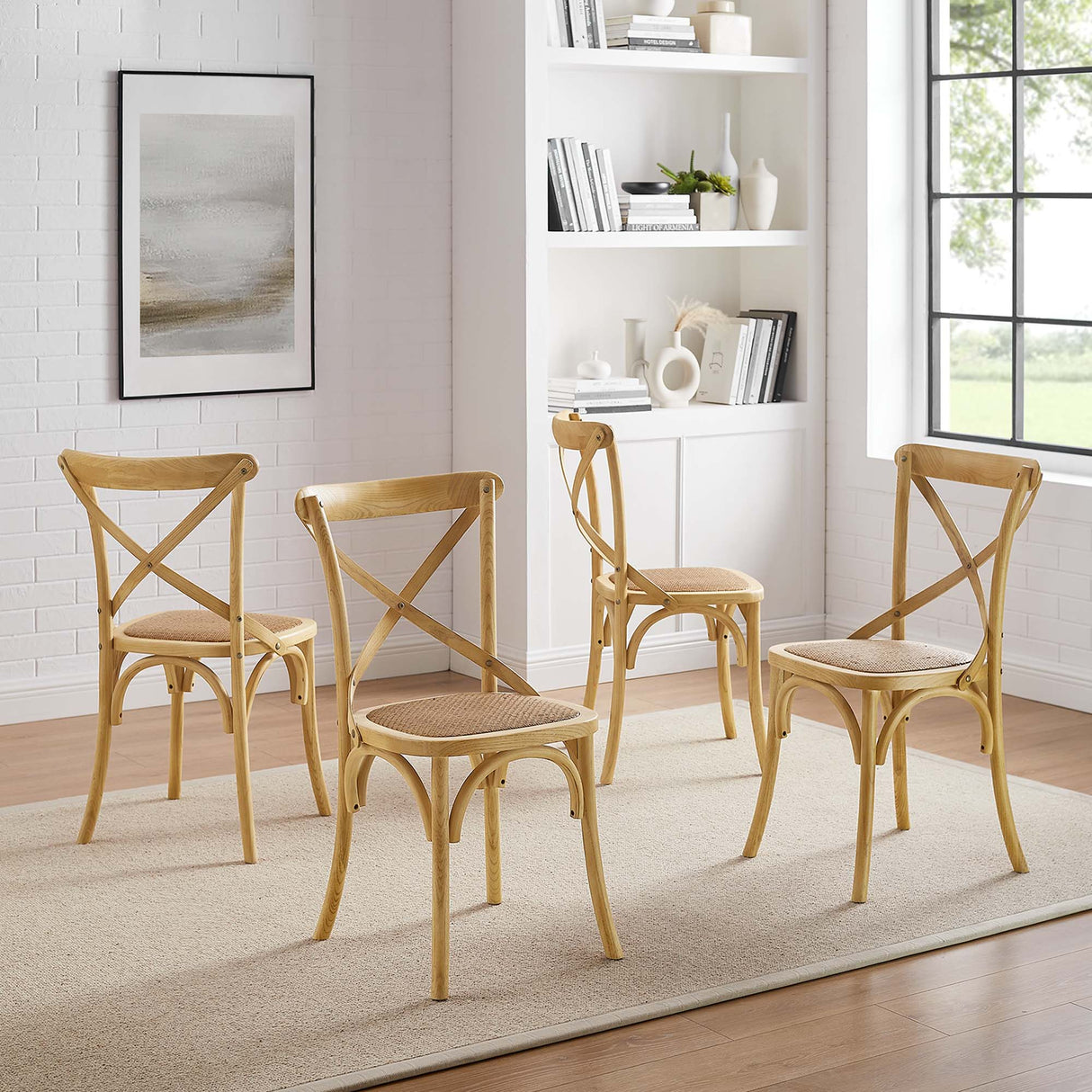 Gear Dining Side Chair Set of 4 - Rustic Modern & Fully Assembled