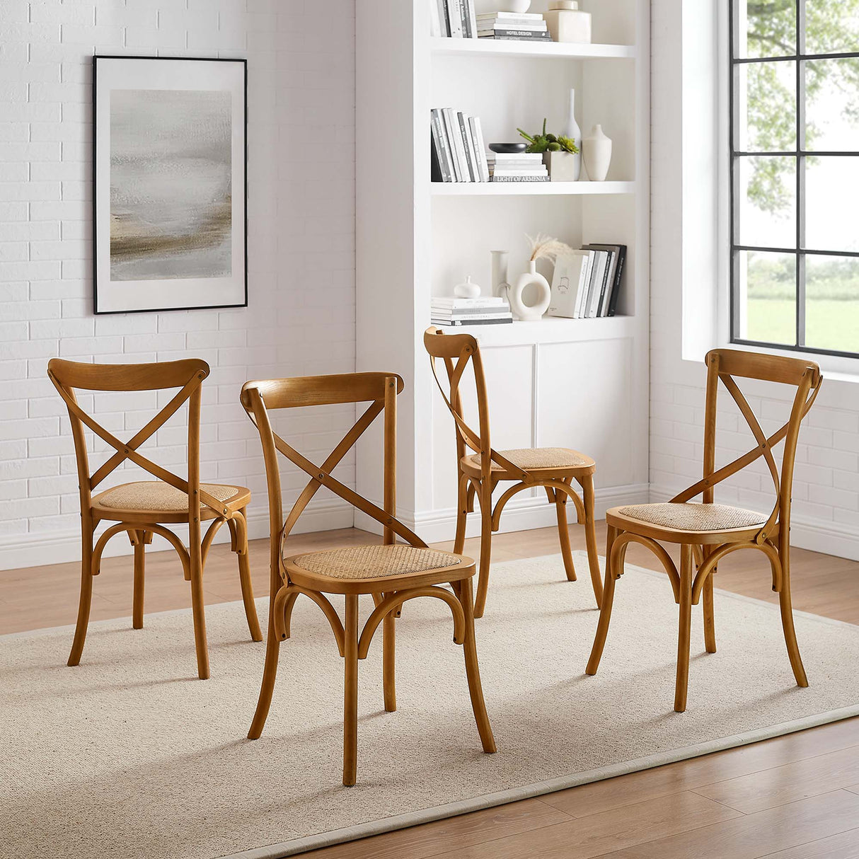 Gear Dining Side Chair Set of 4 - Rustic Modern & Fully Assembled