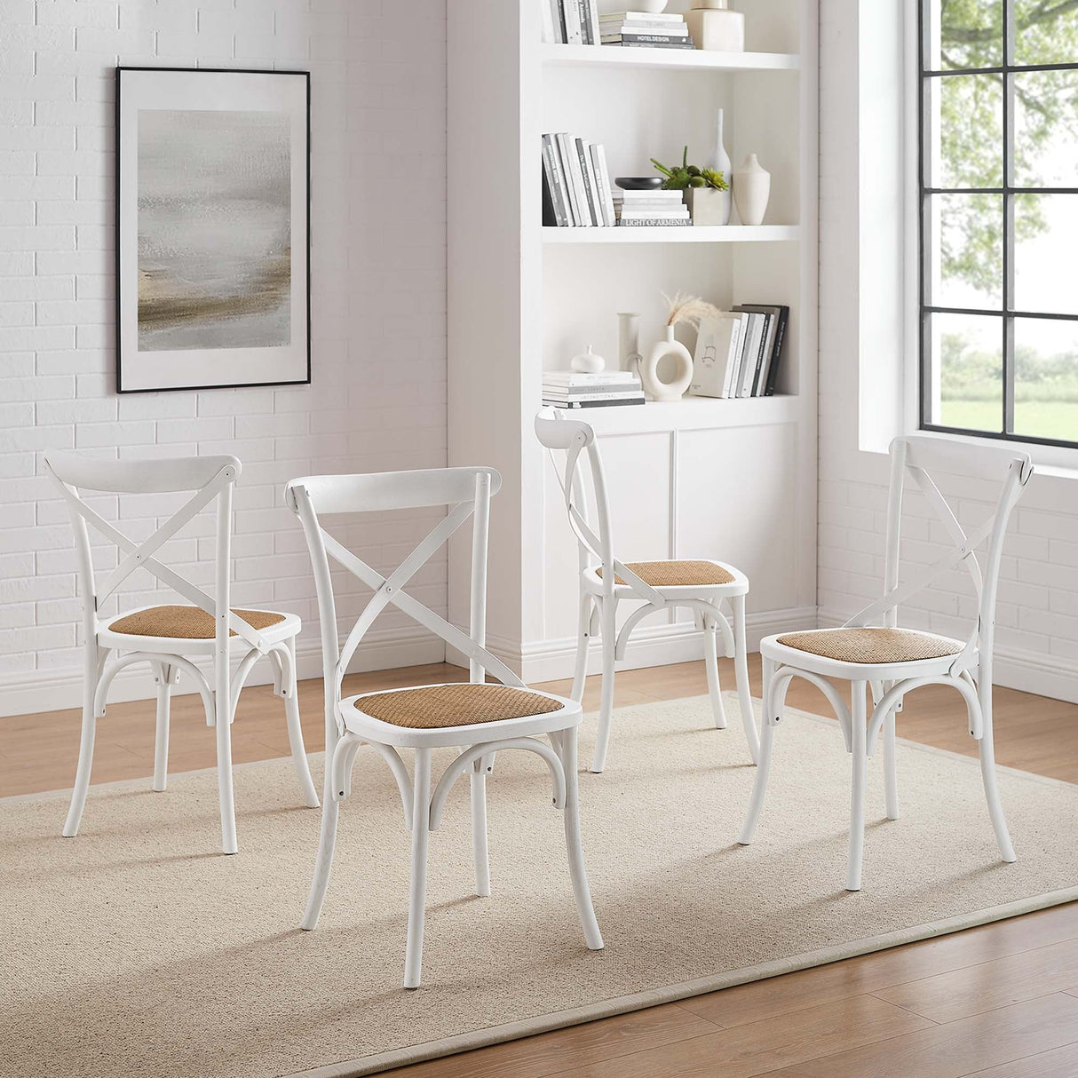 Gear Dining Side Chair Set of 4 - Rustic Modern & Fully Assembled