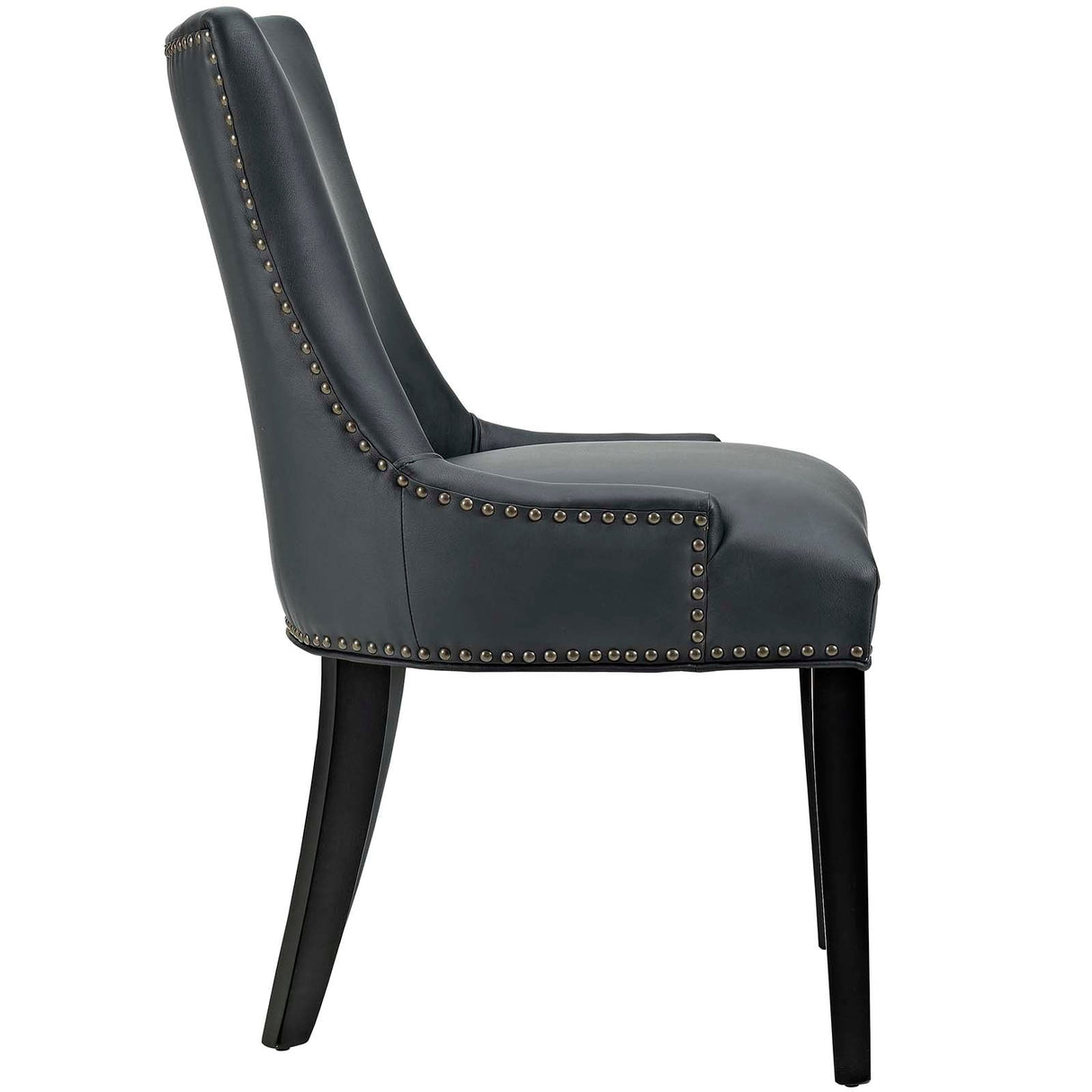 Marquis Dining Chair Faux Leather Set of 2 - French Vintage & Tufted Elegance