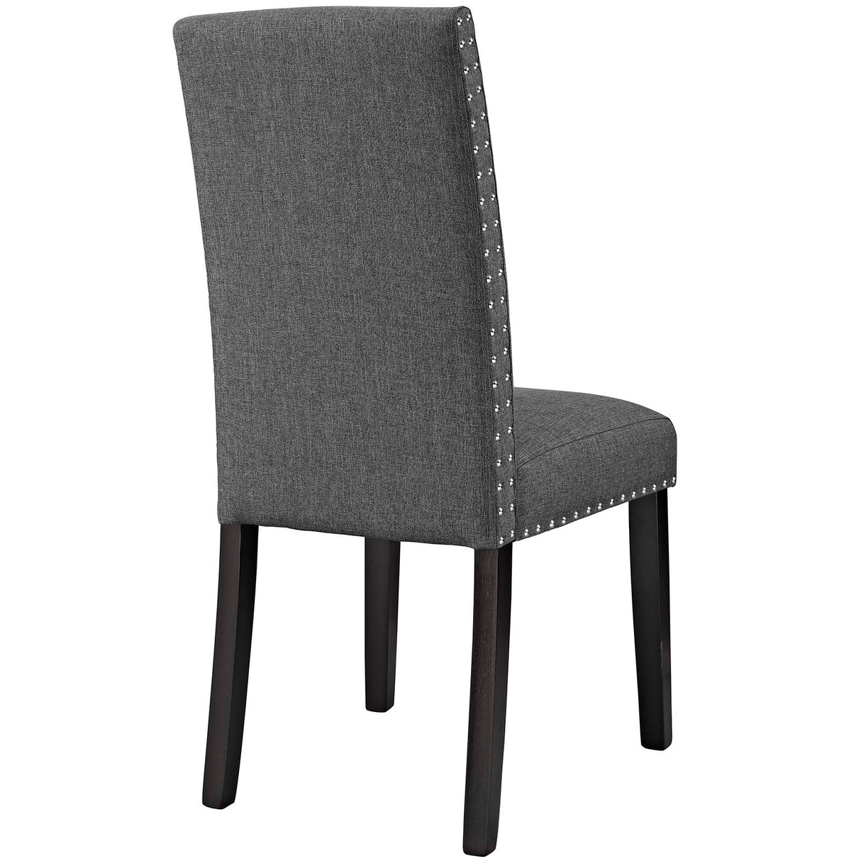 Parcel Dining Side Chair Fabric Set of 2 - Transitional Style & Elegant Nailhead Trim