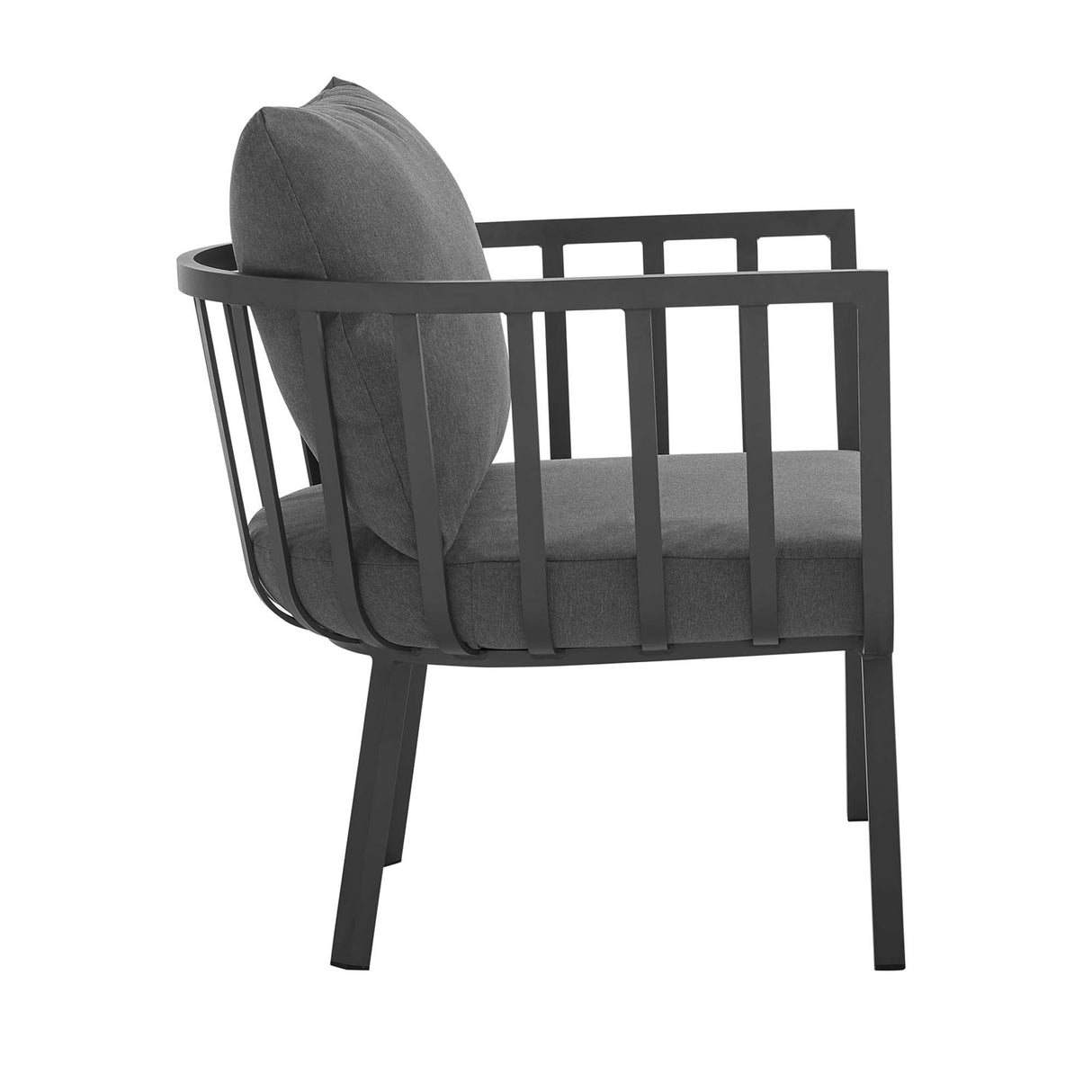 Riverside Outdoor Patio Aluminum Armchair - Coastal Modern & All-Weather Poolside Seating
