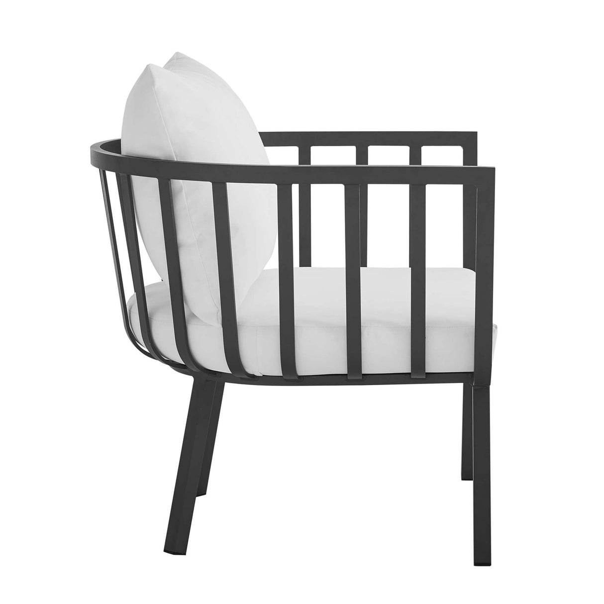 Riverside Outdoor Patio Aluminum Armchair - Coastal Modern & All-Weather Poolside Seating