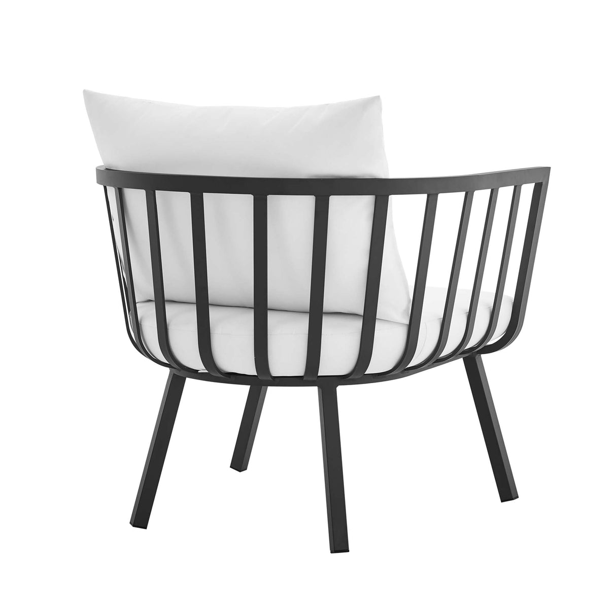 Riverside Outdoor Patio Aluminum Armchair - Coastal Modern & All-Weather Poolside Seating