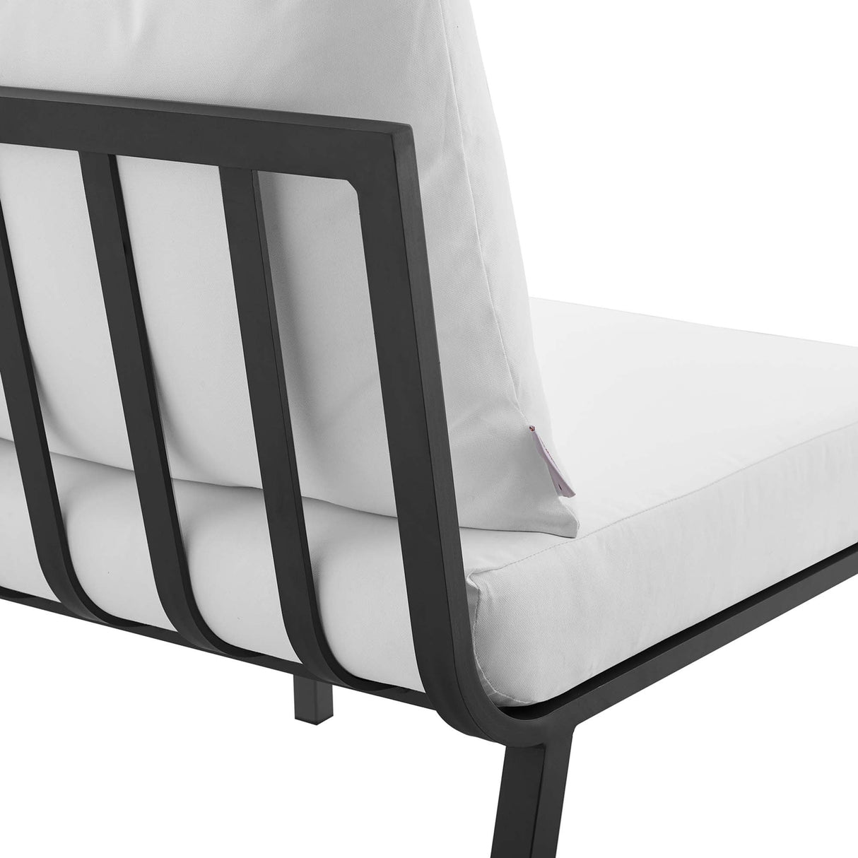 Riverside Outdoor Patio Aluminum Armless Chair - Coastal Modern & Modular Seating