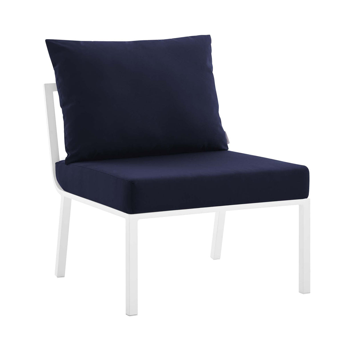Riverside Outdoor Patio Aluminum Armless Chair - Coastal Modern & Modular Seating