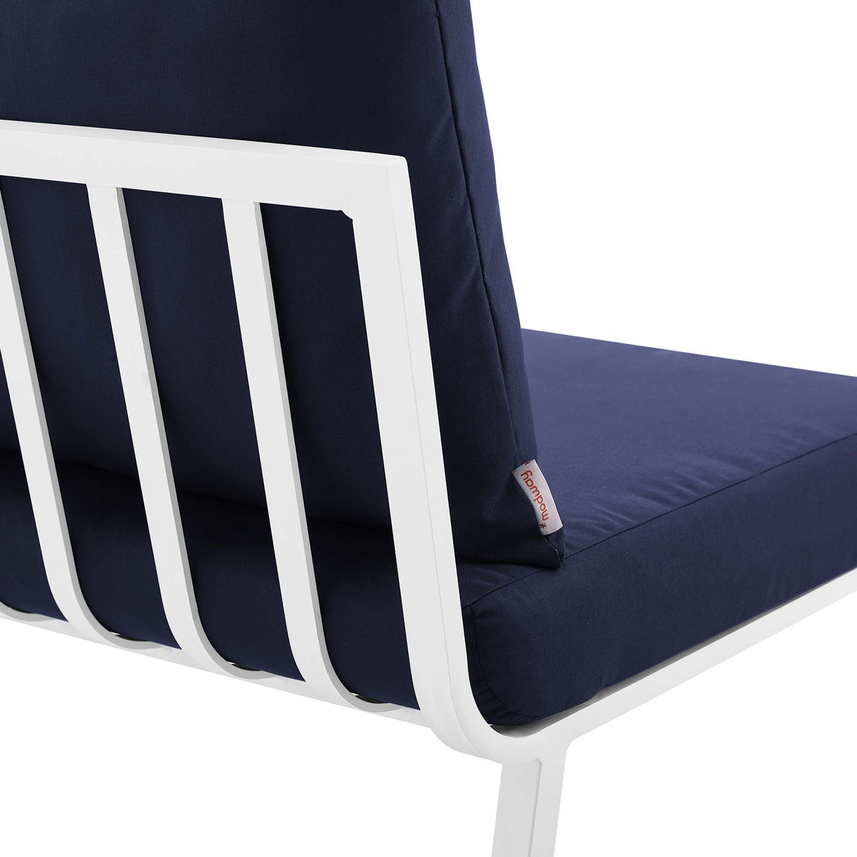 Riverside Outdoor Patio Aluminum Armless Chair - Coastal Modern & Modular Seating