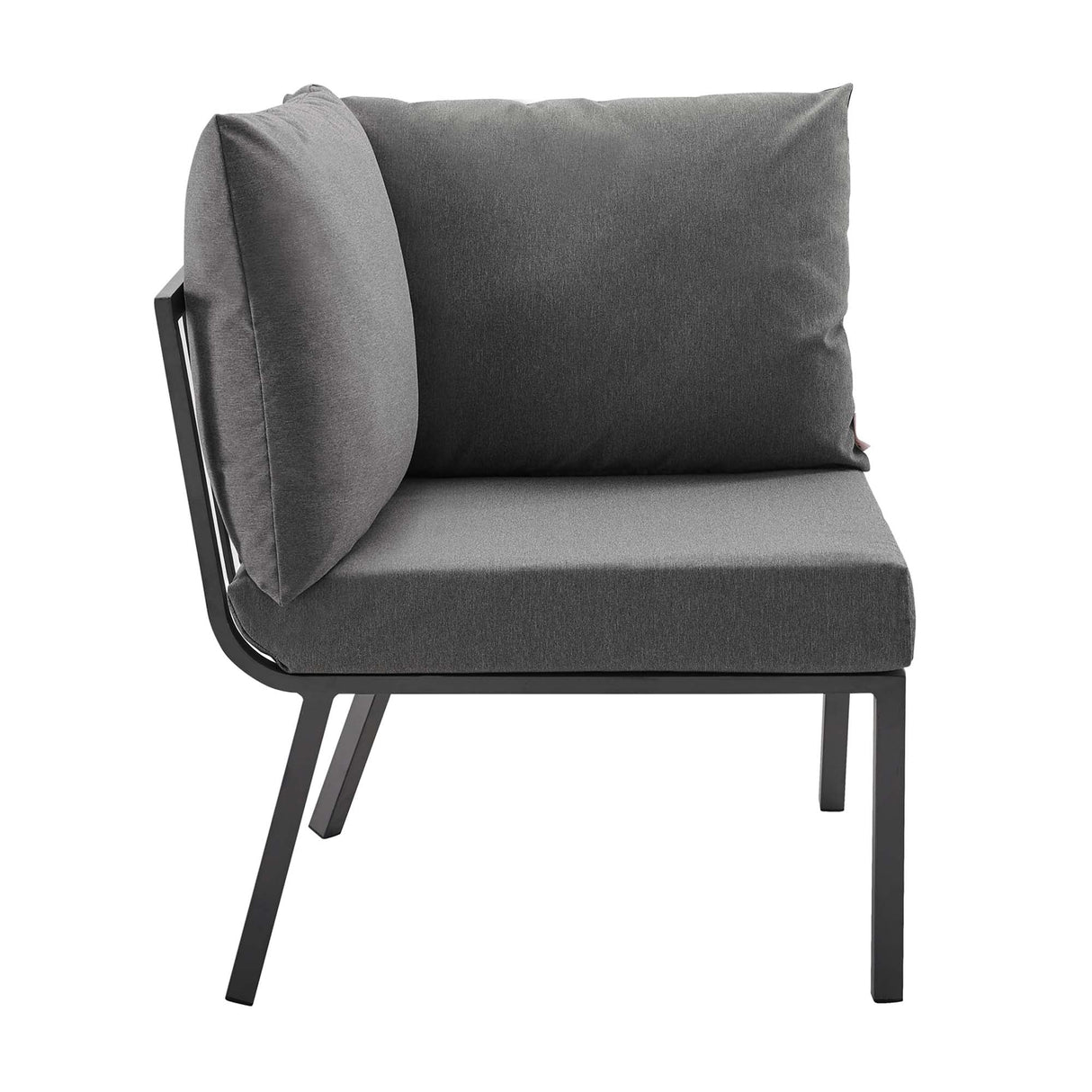 Riverside Outdoor Patio Aluminum Corner Chair - Coastal Modern & Modular Sectional Component