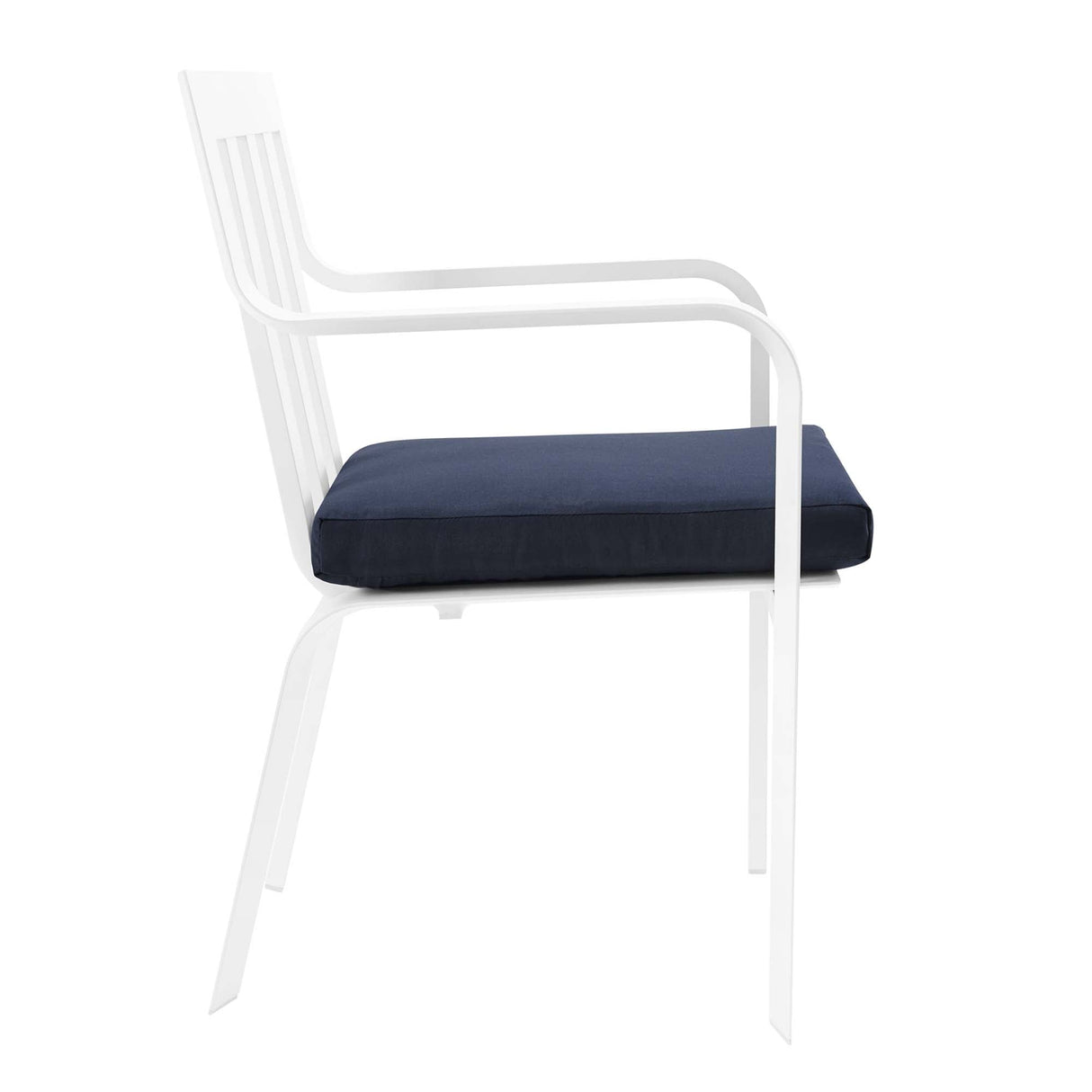 Baxley Stackable Outdoor Patio Aluminum Dining Armchair - Coastal Modern & UV-Resistant