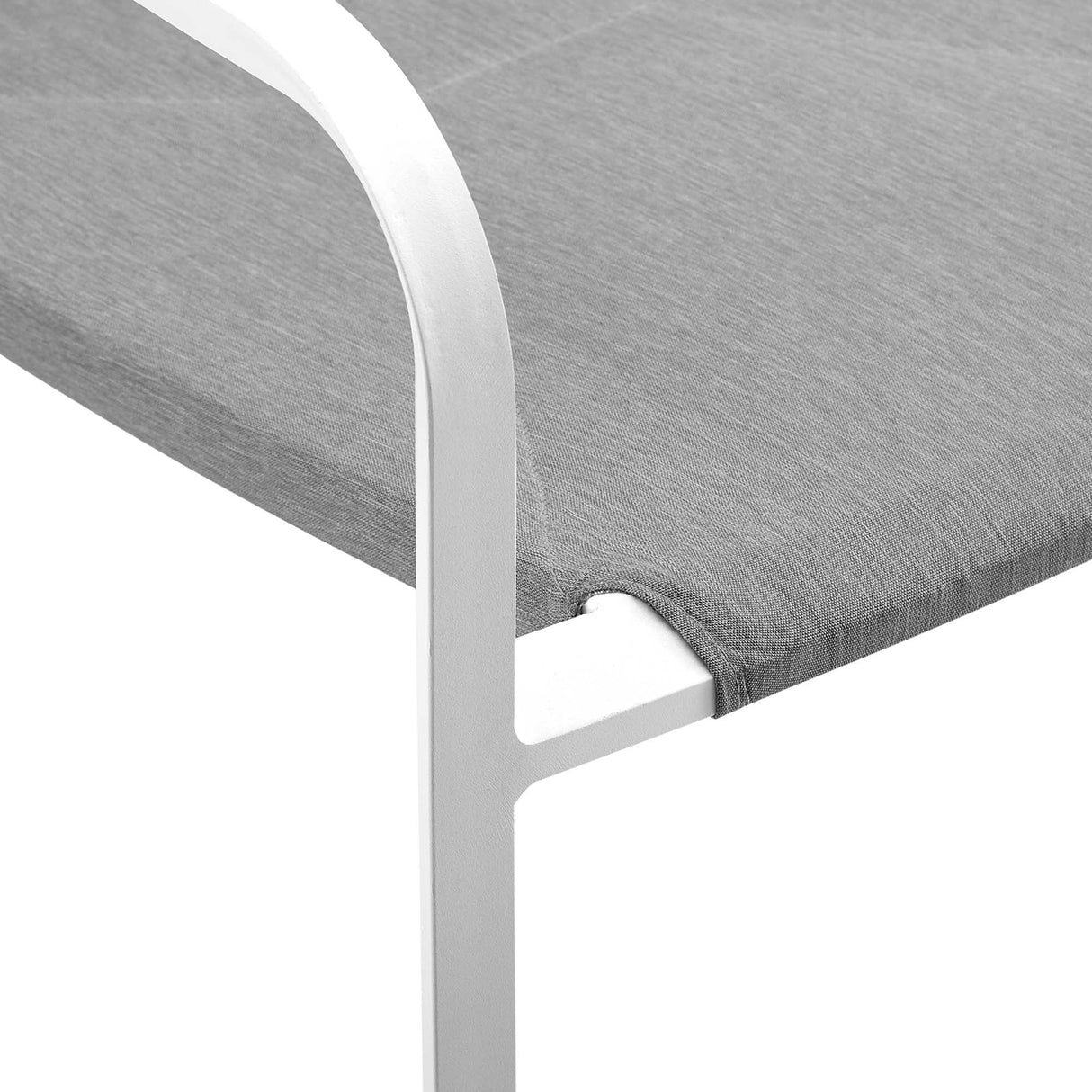 Raleigh Stackable Outdoor Patio Aluminum Dining Armchair - Minimalist & UV-Resistant