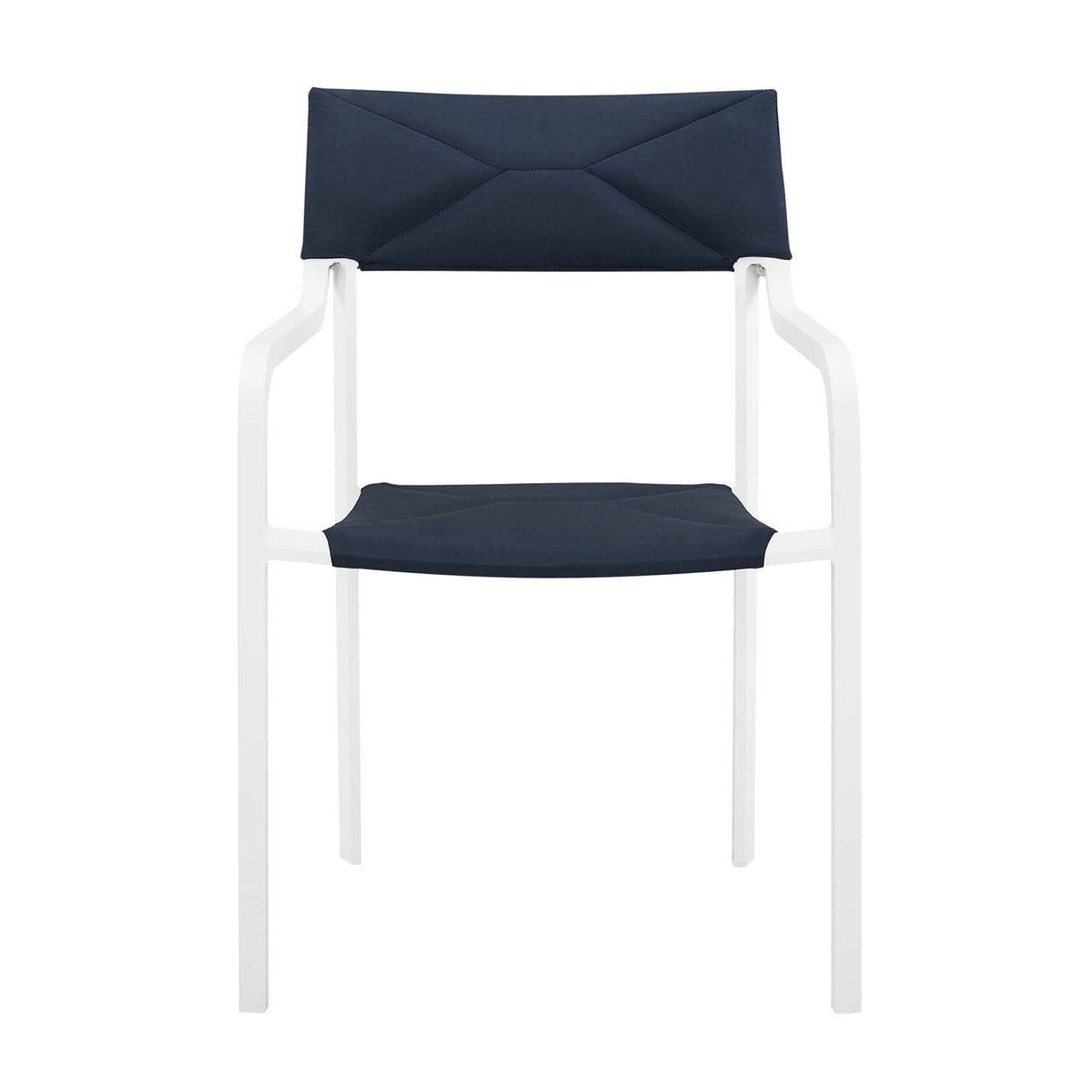 Raleigh Stackable Outdoor Patio Aluminum Dining Armchair - Minimalist & UV-Resistant