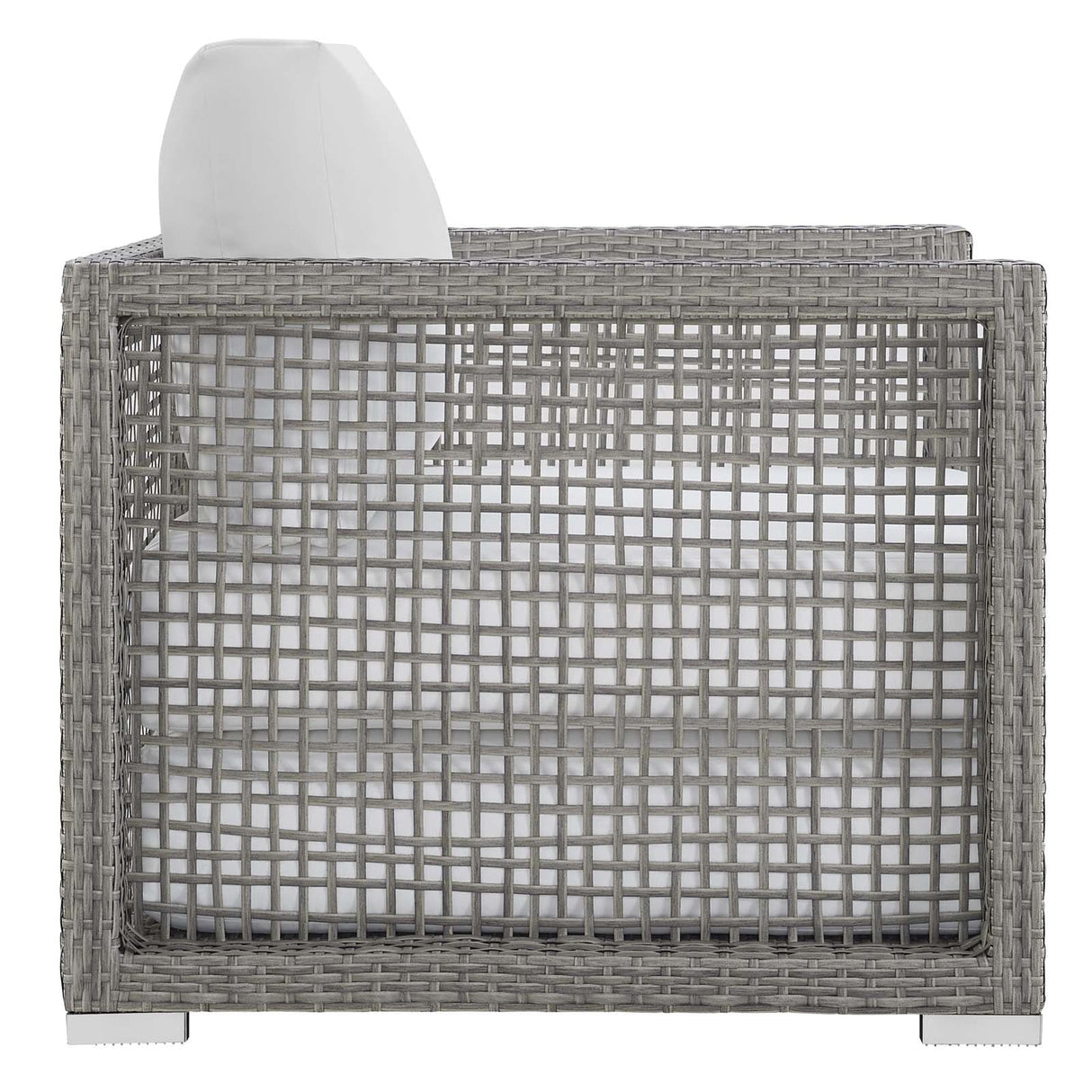 Aura 3 Piece Outdoor Patio Wicker Rattan Set - Modern Coastal & Weather-Resistant