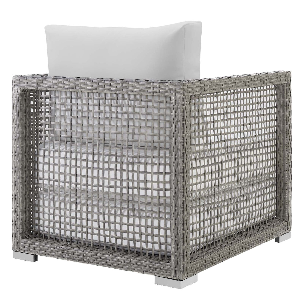 Aura 3 Piece Outdoor Patio Wicker Rattan Set - Modern Coastal & Weather-Resistant