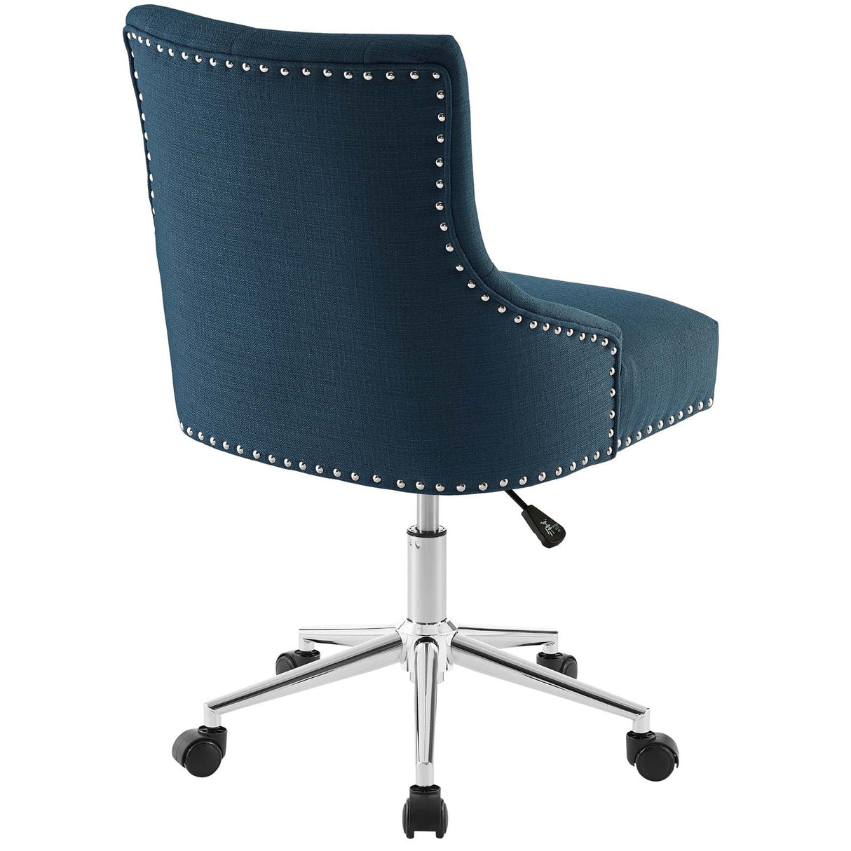 Regent Tufted Button Swivel Upholstered Fabric Office Chair - French Vintage Style & Height Adjustable
