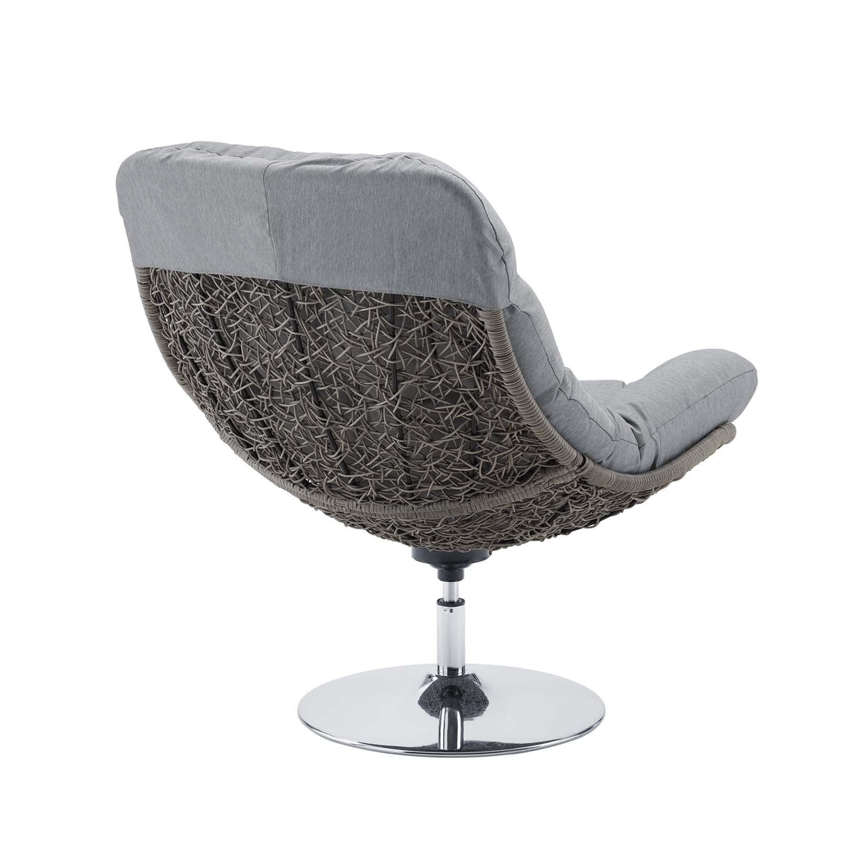 Brighton Wicker Rattan Outdoor Patio Swivel Lounge Chair - Modern Coastal & 360-Degree Motion