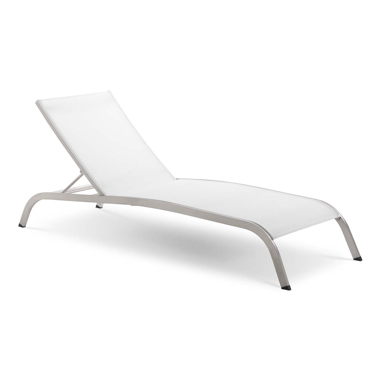 Savannah Mesh Chaise Outdoor Patio Aluminum Lounge Chair - Vintage Glamour & Weather-Resistant