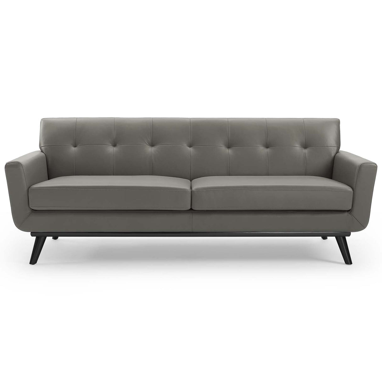Engage Top-Grain Leather Living Room Lounge Sofa - Mid-Century Modern & Premium Seating