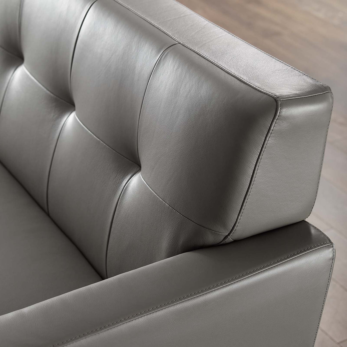 Engage Top-Grain Leather Living Room Lounge Sofa - Mid-Century Modern & Premium Seating