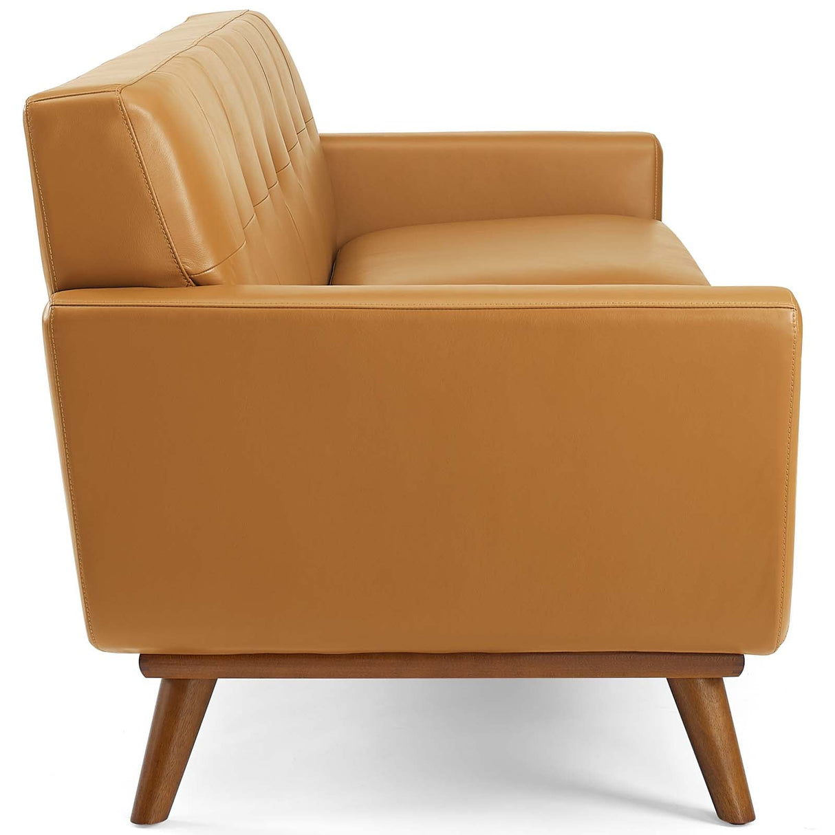 Engage Top-Grain Leather Living Room Lounge Sofa - Mid-Century Modern & Premium Seating